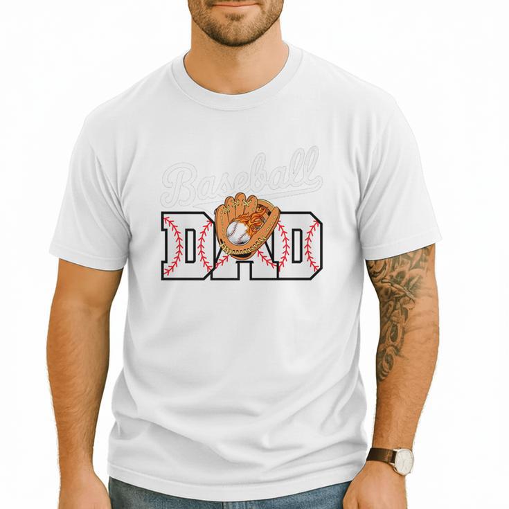 Baseball Dad Vintage Sports Fathers Day Baseball Fan Premium Men T-Shirt