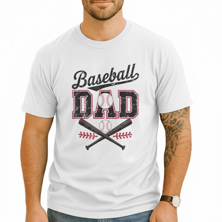 Baseball Daddy Father's Day Baseball Season Vintage Game Day Men T-Shirt