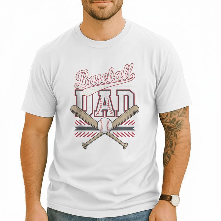Best Baseball Dad Ever Vintage Baseball Daddy Father's Day Men T-Shirt