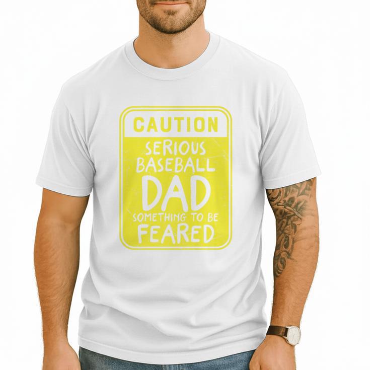 Caution Serious Baseball Dad Something To Be Feared Premium Men T-Shirt