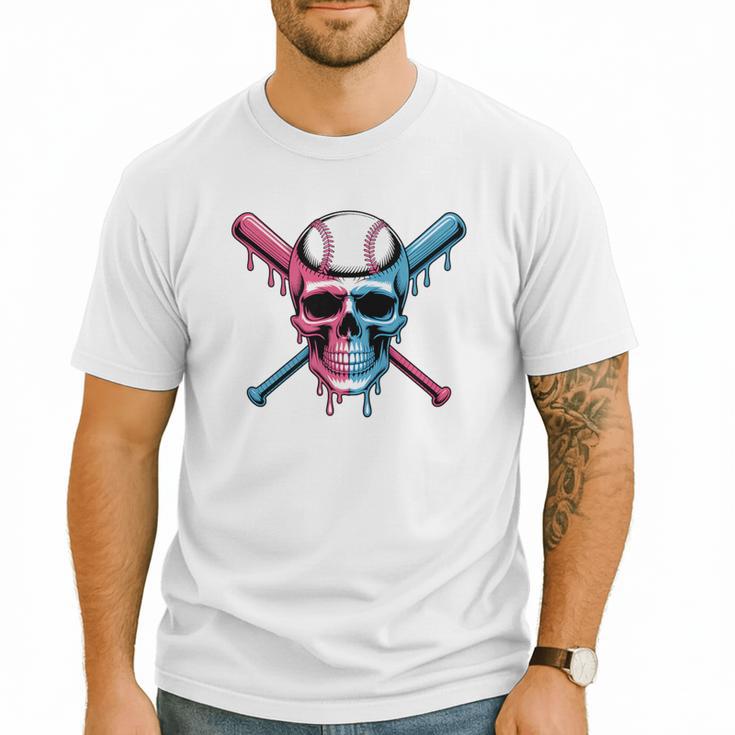 Cool Baseball Ice Cream Dripping Baseball Dad Baseball Lover Premium Men T-Shirt