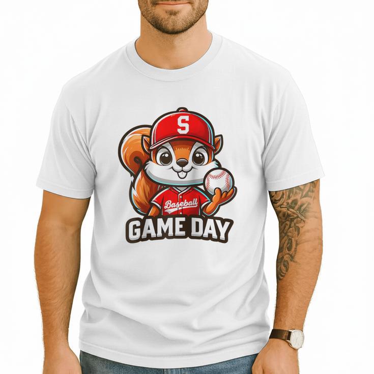 Game Day Baseball Dad Baseball Mam Father's Day Raglan Baseball Tee Men T-Shirt