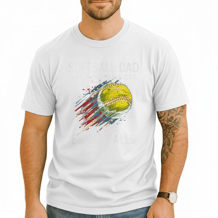 Softball Dad Like a Baseball Dad With Bigger Balls Premium Men T-Shirt