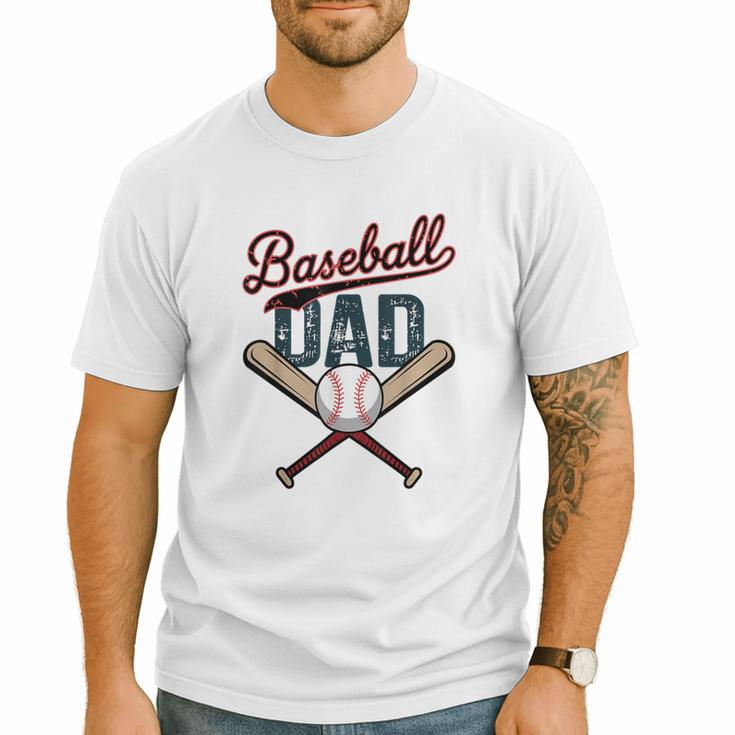 Vintage Baseball Dad Happy Fathers Day Players Toddler Kids Men T-Shirt