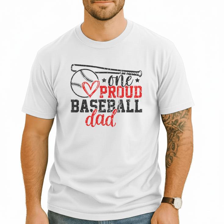 Vintage One Proud Baseball Dad Sporty Humor Men T-Shirt