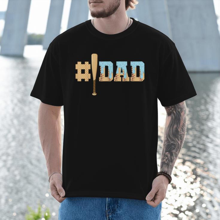 1 Dad Baseball Ice Cream Drip Fathers Day Baseball Daddy Men T-Shirt 1 Dad Baseball Ice Cream Drip Fathers Day Baseball Daddy Men T-Shirt