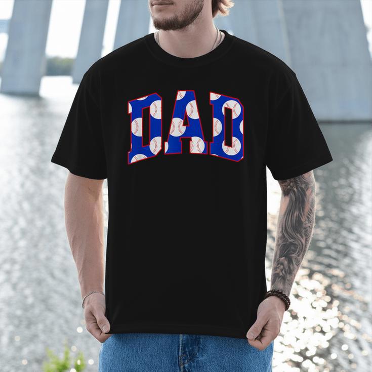 Baseball Dad Bold Varsity Style Letters Sport Themed Men T-Shirt Baseball Dad Bold Varsity Style Letters Sport Themed Men T-Shirt