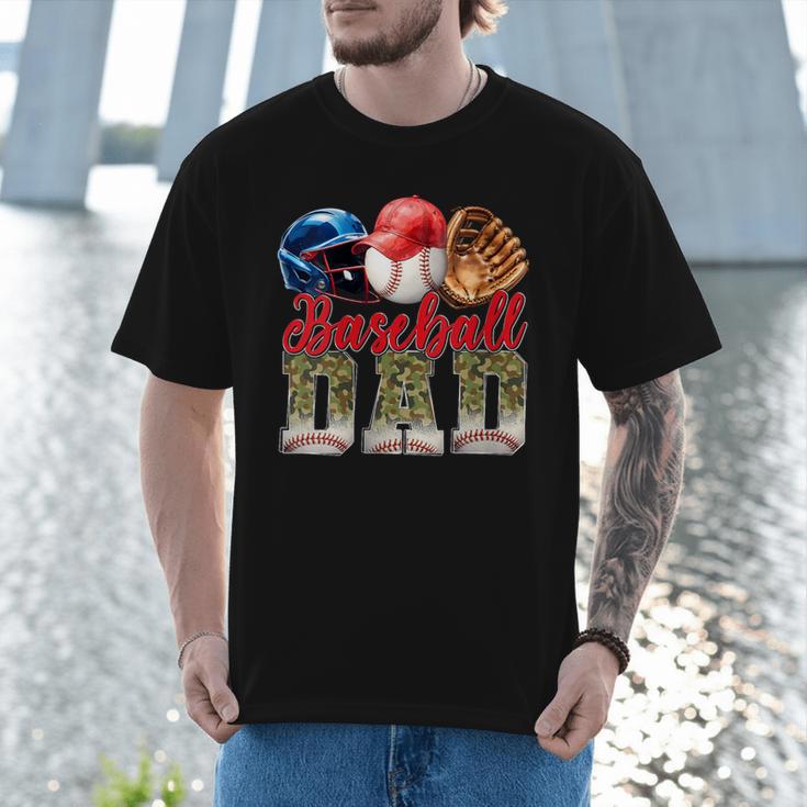 Baseball Dad Camo Father's Day Baseball Stuff Men Men T-Shirt