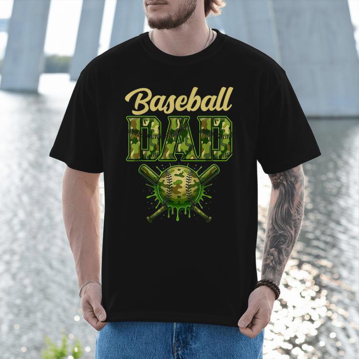 Baseball Dad Camo Ice Cream Baseball Father's Day Men T-Shirt Baseball Dad Camo Ice Cream Baseball Father's Day Men T-Shirt