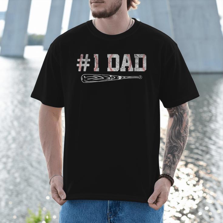 Baseball Dad Daddy Father's Day Number One Baseball Dad Men T-Shirt Baseball Dad Daddy Father's Day Number One Baseball Dad Men T-Shirt