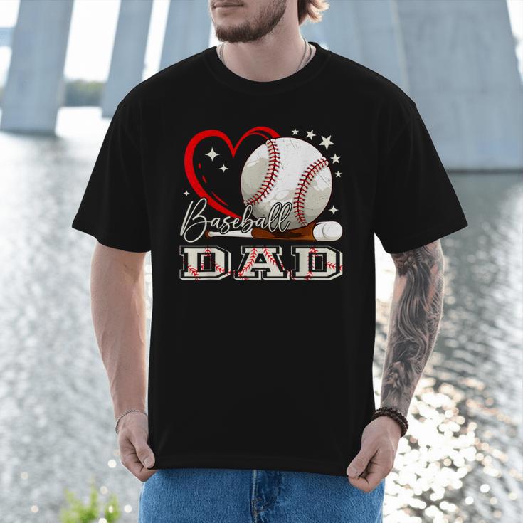 Baseball Dad Family Matching Cute Baseball Lover Men T-Shirt