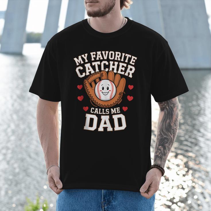 Baseball Dad Father's Day Catcher Men Men T-Shirt Baseball Dad Father's Day Catcher Men Men T-Shirt