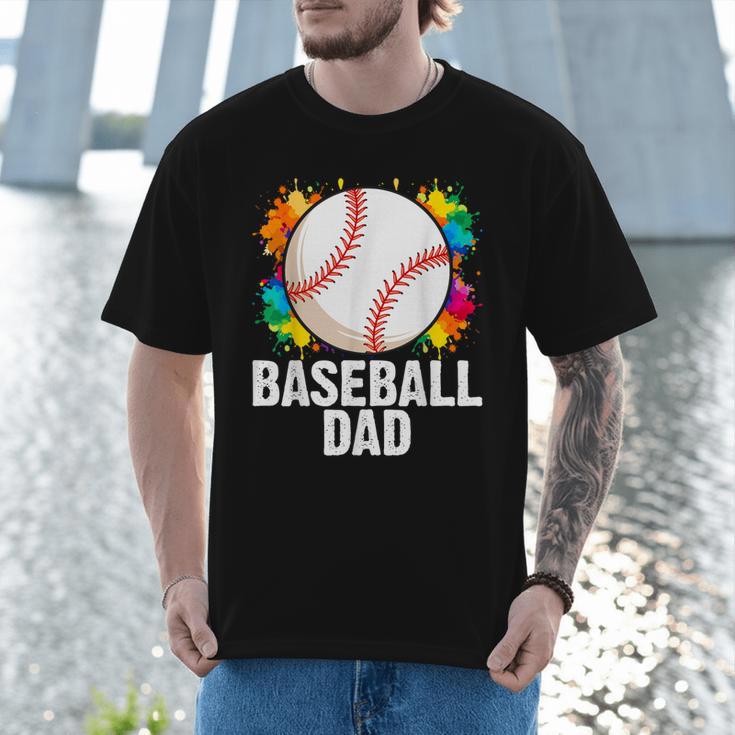 Baseball Dad Fathers Day For Daddy Papa Father Men T-Shirt