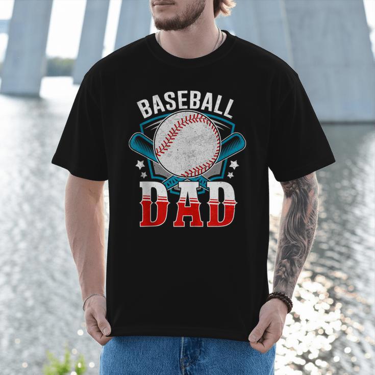 Baseball Dad Happy Fathers Day Dad Daddy Baseball Lover Men T-Shirt