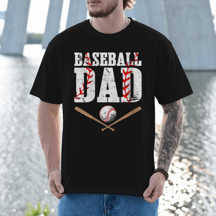 Baseball Dad Happy Fathers Day For Men Boys Kid Men T-Shirt Baseball Dad Happy Fathers Day For Men Boys Kid Men T-Shirt