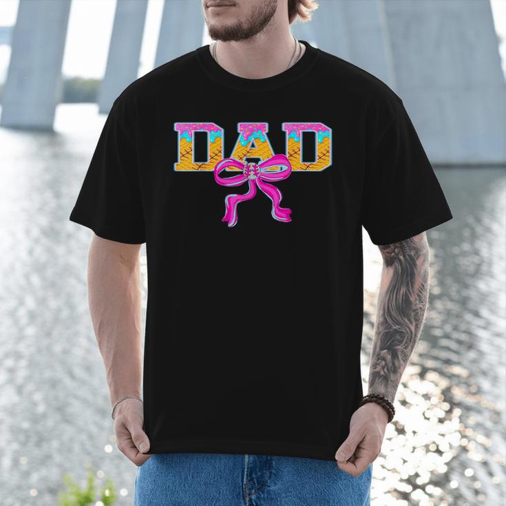 Baseball Dad Ice Cream Drip Game Day Family Matching Men T-Shirt