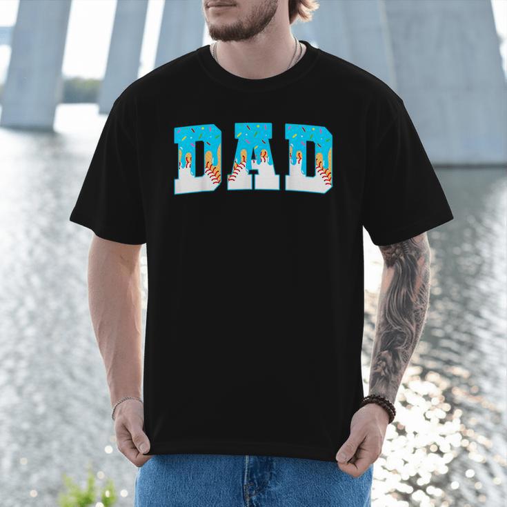 Baseball Dad Ice Cream Drip Happy Fathers Day Men T-Shirt Baseball Dad Ice Cream Drip Happy Fathers Day Men T-Shirt