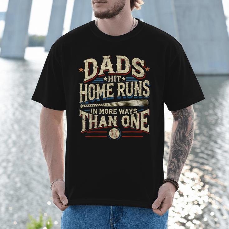Baseball Dad Men Dads Hit Home Runs In More Ways Than One Men T-Shirt