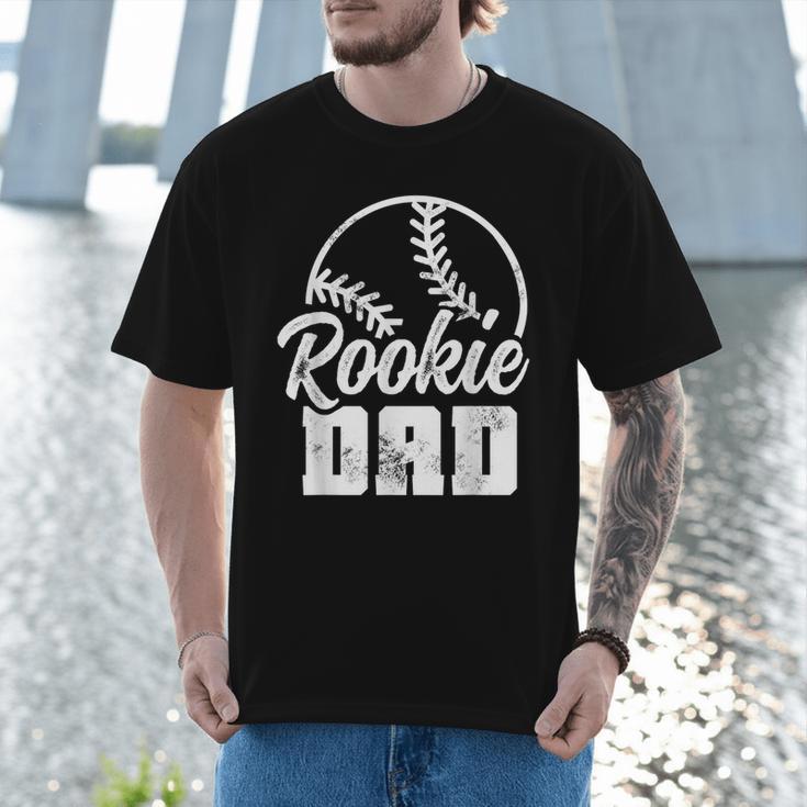 Baseball Dad Softball Game Rookie Dad Baseball Men T-Shirt