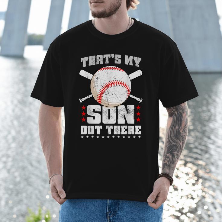 Baseball Dad Softball Game Son Out There Fathersday Baseball Men T-Shirt Baseball Dad Softball Game Son Out There Fathersday Baseball Men T-Shirt