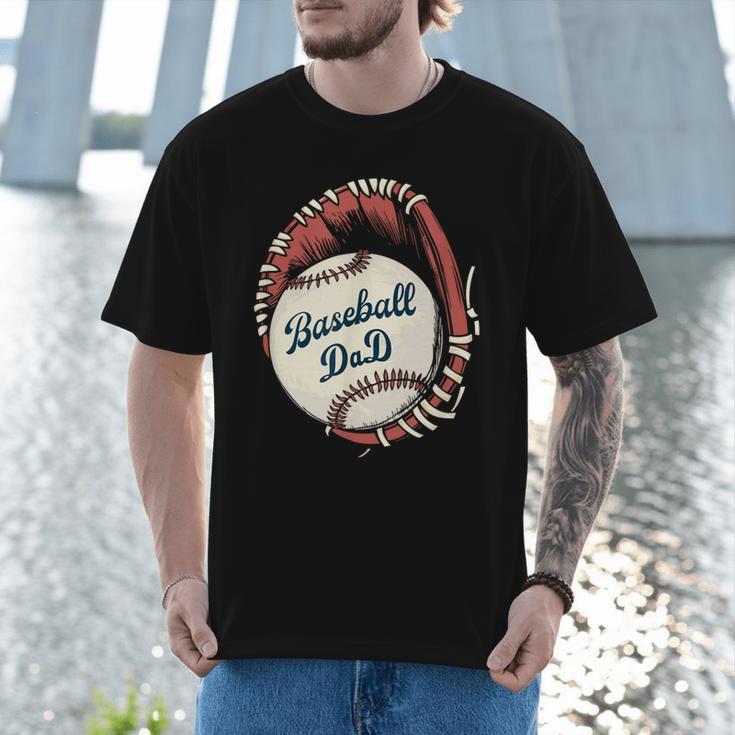 Baseball Dad Softball Glove And Ball Men T-Shirt Baseball Dad Softball Glove And Ball Men T-Shirt