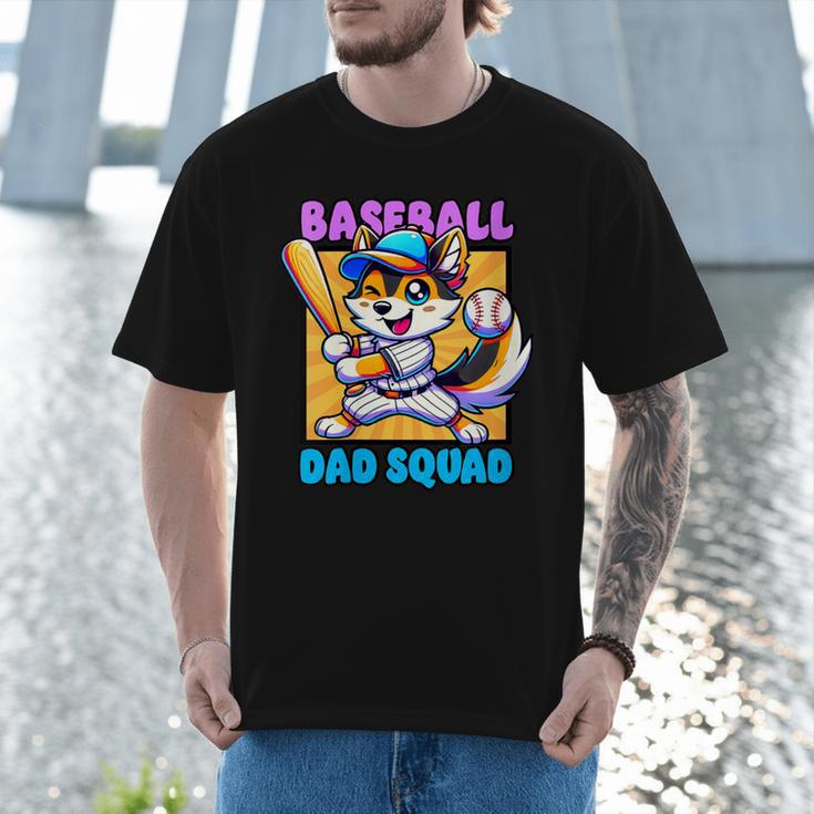 Baseball Dad Squad Fox On The Bat Men T-Shirt Baseball Dad Squad Fox On The Bat Men T-Shirt