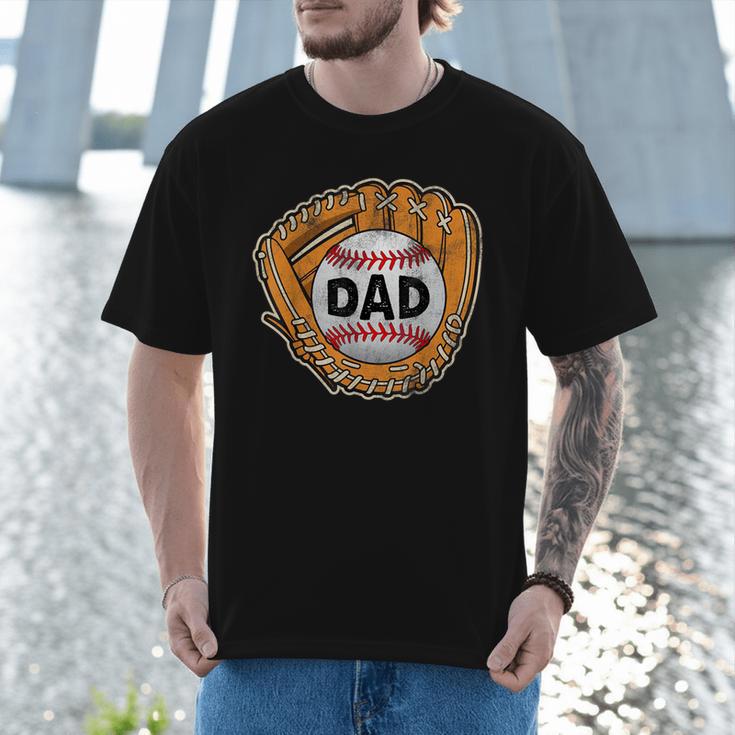 Baseball Glove Father's Day Baseball Dad Men T-Shirt Baseball Glove Father's Day Baseball Dad Men T-Shirt