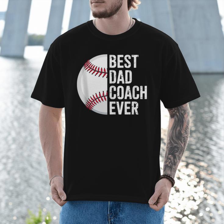 Best Baseball Dad Coach Ever Retro Father Baseball Coach Dad Men T-Shirt Best Baseball Dad Coach Ever Retro Father Baseball Coach Dad Men T-Shirt