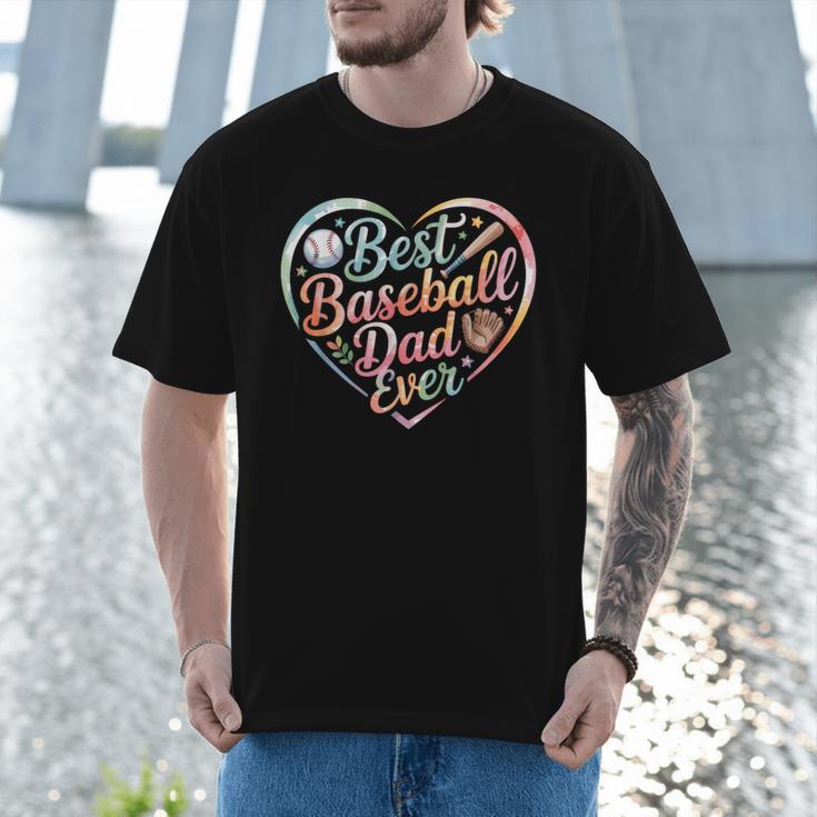 Best Baseball Dad Ever Heart Men T-Shirt