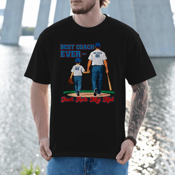 Best Coach Ever Fathers Day Baseball Dad Papa Sports Lover Men T-Shirt Best Coach Ever Fathers Day Baseball Dad Papa Sports Lover Men T-Shirt
