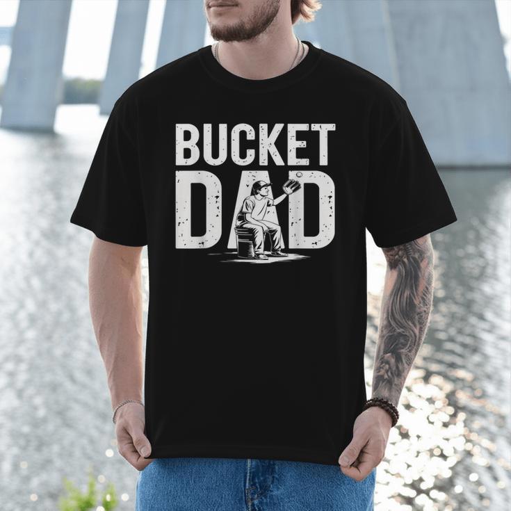 Bucket Dad Softball Dad Baseball Dad Coach Bucket Men T-Shirt Bucket Dad Softball Dad Baseball Dad Coach Bucket Men T-Shirt