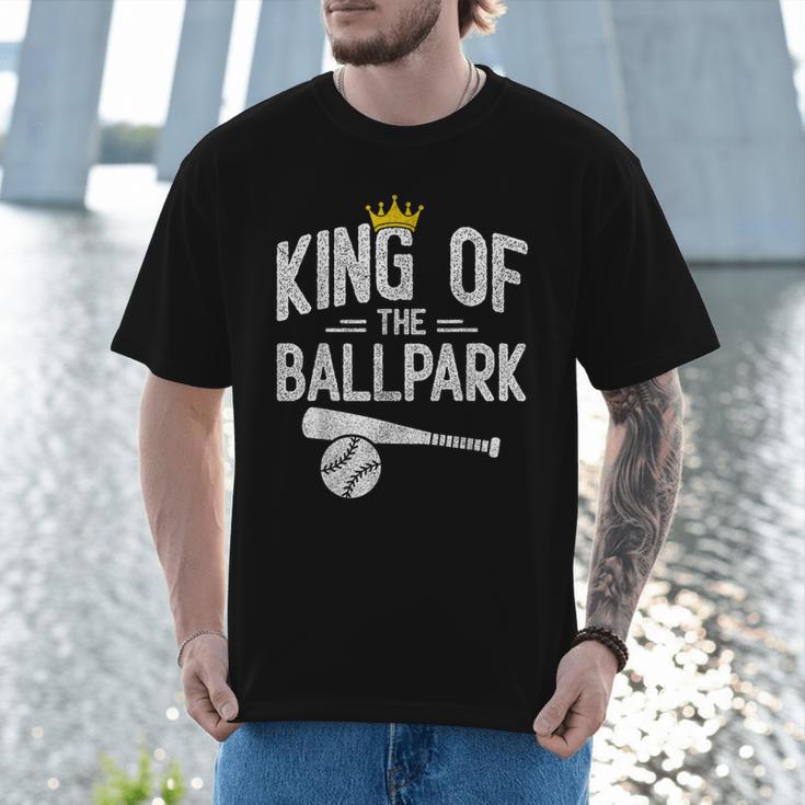Dad Baseball For Men Baseball Dad King Of Ballpark Men T-Shirt