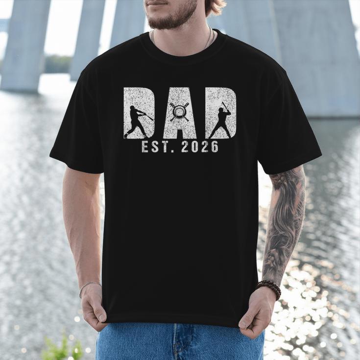 Dad Est 2026 Baseball Dad To Be New Baby Daddy Father's Day Men T-Shirt Dad Est 2026 Baseball Dad To Be New Baby Daddy Father's Day Men T-Shirt