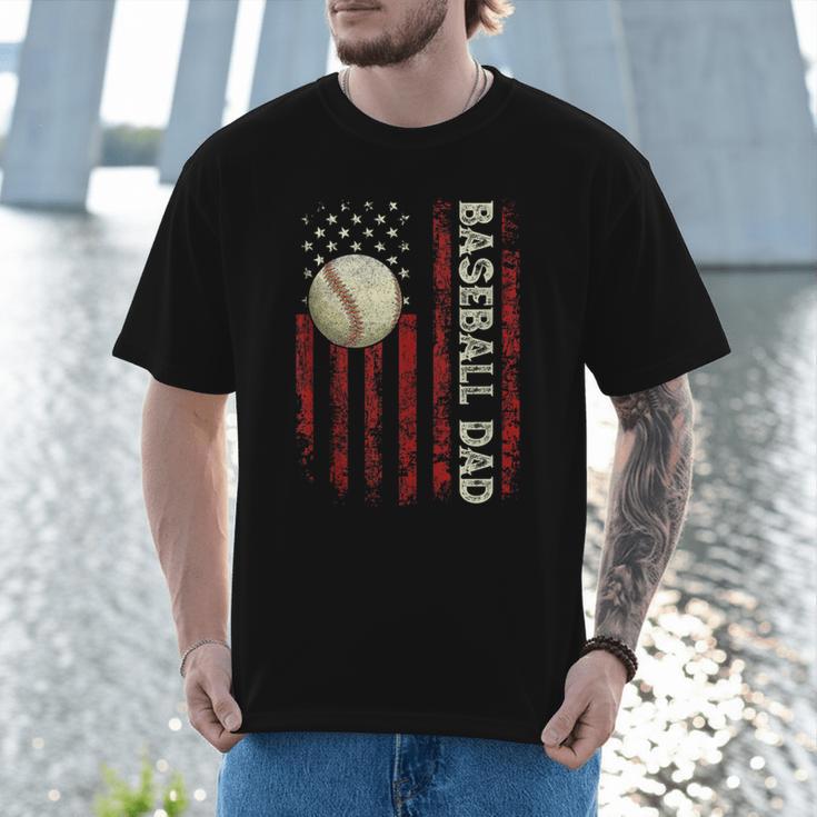 Fathers Day Baseball Dad USA Flag For Dad Men Baseball Men T-Shirt Fathers Day Baseball Dad USA Flag For Dad Men Baseball Men T-Shirt