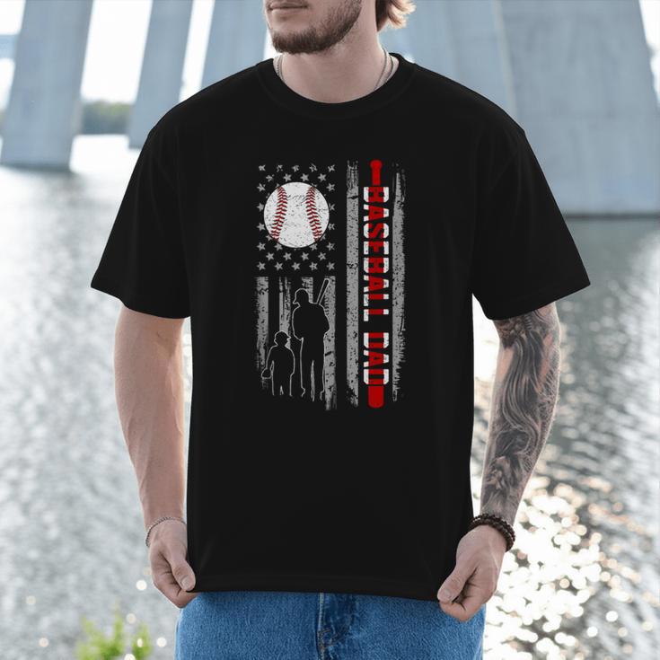 Father's Day USA Flag Patriotic Baseball Dad Men T-Shirt Father's Day USA Flag Patriotic Baseball Dad Men T-Shirt