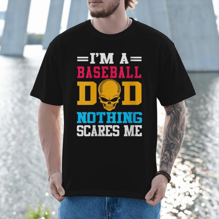 I'm A Baseball Dad Nothing Scares Me Softball Player Men T-Shirt
