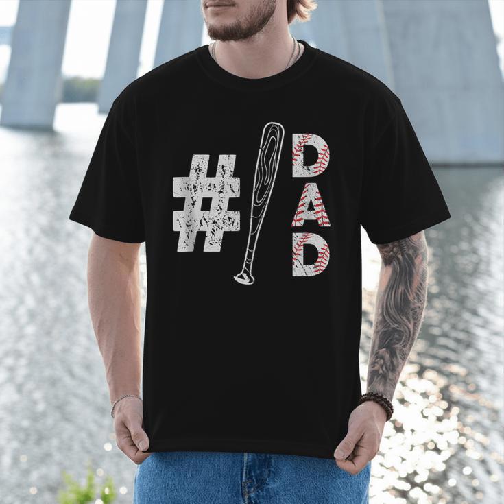 Number One Baseball Dad Fathers Day Baseball Player Dad Men T-Shirt Number One Baseball Dad Fathers Day Baseball Player Dad Men T-Shirt