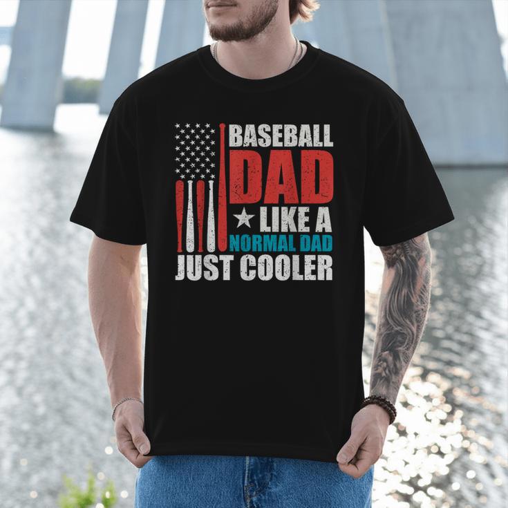 Patriotic Baseball Dad Father's Day American Flag Men T-Shirt Patriotic Baseball Dad Father's Day American Flag Men T-Shirt