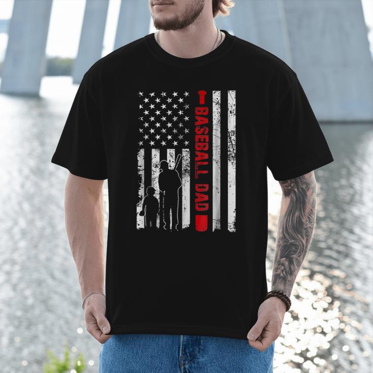 Proud Baseball Dad American Flag Sports Father Day Men T-Shirt Proud Baseball Dad American Flag Sports Father Day Men T-Shirt