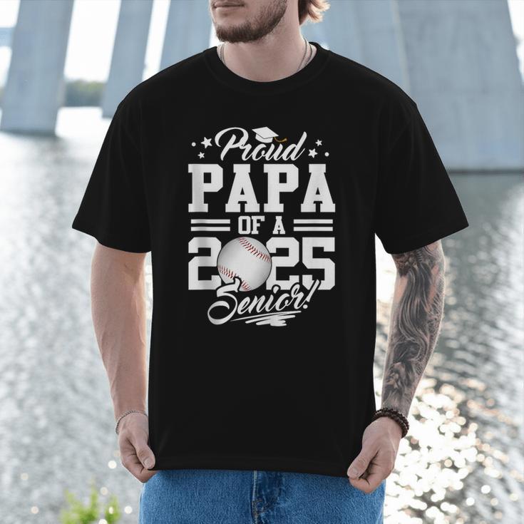 Proud Papa Of A 2025 Senior Graduate Baseball Dad Men T-Shirt Proud Papa Of A 2025 Senior Graduate Baseball Dad Men T-Shirt