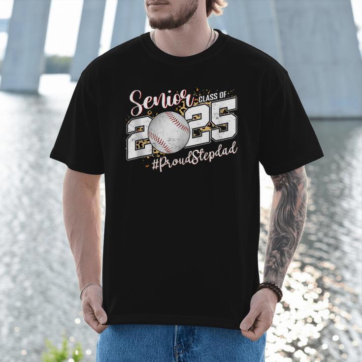 Proud Stepdad Of A 2025 Senior Baseball Dad Graduation Men T-Shirt Proud Stepdad Of A 2025 Senior Baseball Dad Graduation Men T-Shirt