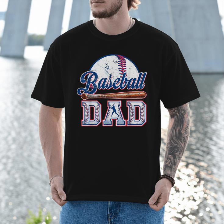 Retro Baseball Dad Game Day Sport Dad Father's Day Men T-Shirt
