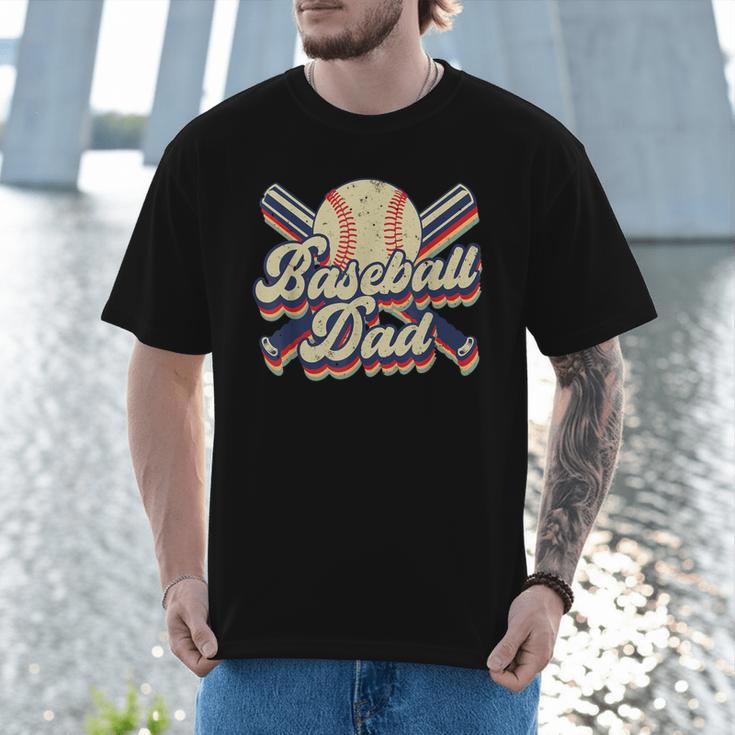 Retro Baseball Dad Sports Lovers Happy Father's Day Men T-Shirt Retro Baseball Dad Sports Lovers Happy Father's Day Men T-Shirt
