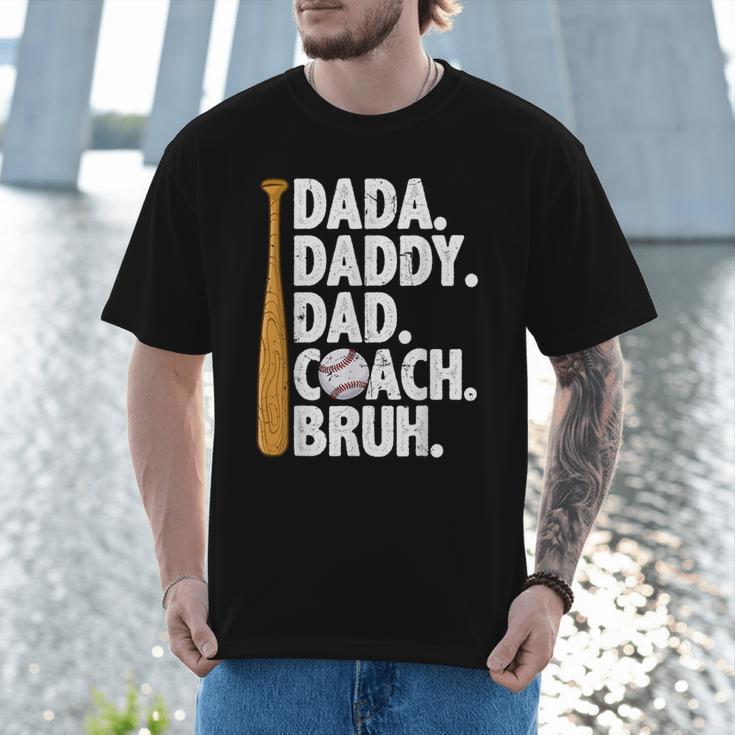 Retro Dada Daddy Dad Coach Bruh Baseball Dad Fathers Day Men Men T-Shirt Retro Dada Daddy Dad Coach Bruh Baseball Dad Fathers Day Men Men T-Shirt