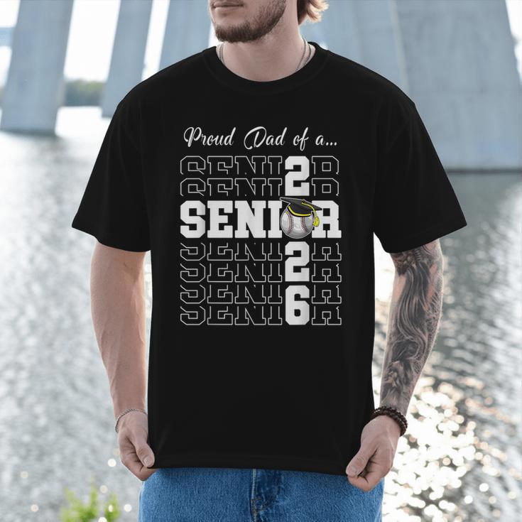 Senior 2026 Baseball Dad Class Of 2026 Proud Dad Men T-Shirt Senior 2026 Baseball Dad Class Of 2026 Proud Dad Men T-Shirt