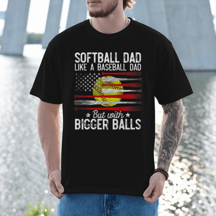 Softball Dad Just Like A Baseball Dad But With Bigger Back Men T-Shirt Softball Dad Just Like A Baseball Dad But With Bigger Back Men T-Shirt
