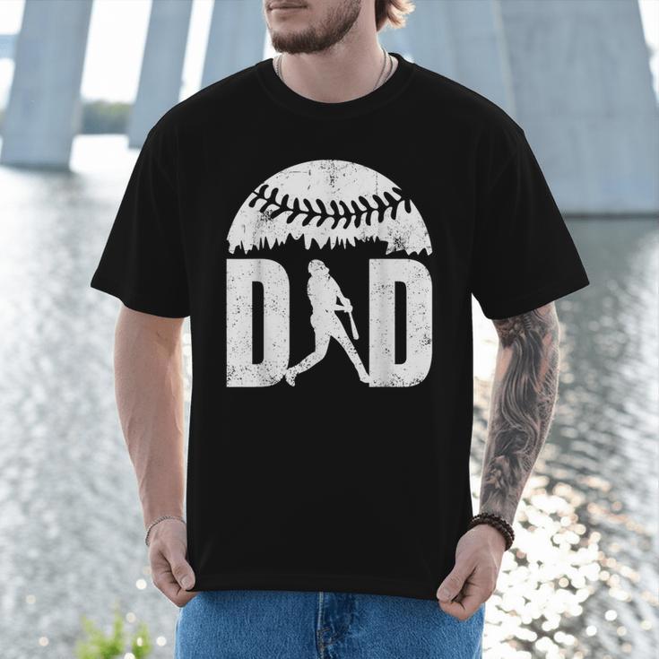 Vintage Baseball Dad Clothing Daddy Father's Day Men T-Shirt
