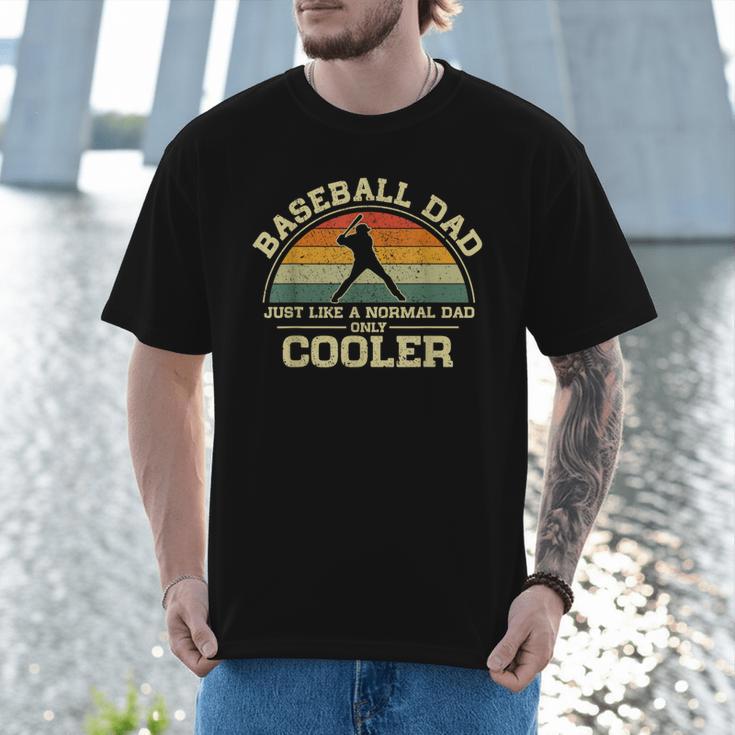Vintage Baseball Dad Just Like A Normal Dad Only Cooler Men T-Shirt