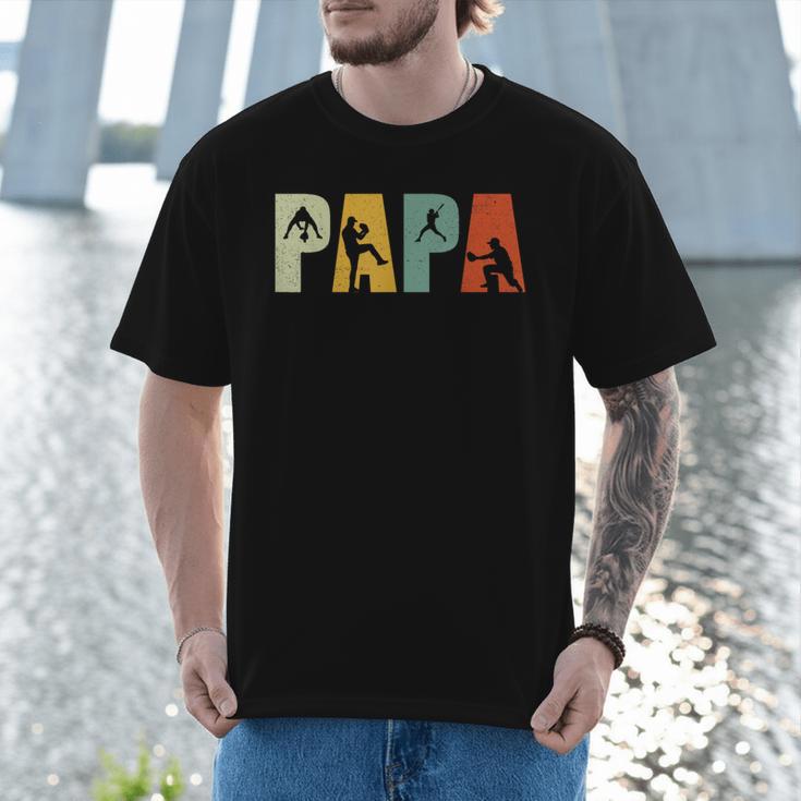 Vintage Baseball Dad Papa Fathers Day Men T-Shirt Vintage Baseball Dad Papa Fathers Day Men T-Shirt