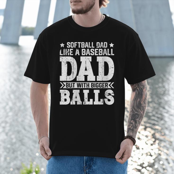 Vintage Softball Dad Like A Baseball Dad Fathers Day Men T-Shirt Vintage Softball Dad Like A Baseball Dad Fathers Day Men T-Shirt